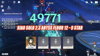 Xiao C6 Solo 2.3 New Abyss Floor 12 - 9 Star Gameplay - Dancing with Rifthounds