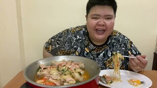 ต้มยำกุ้งเส้นใหญ่แบบเกาหลี นินทาเอฟซีที่มาหา!!!