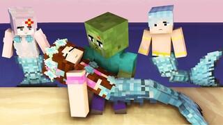 Monster School : Good Zombie Vs Bad Mermaid - Minecraft Animation