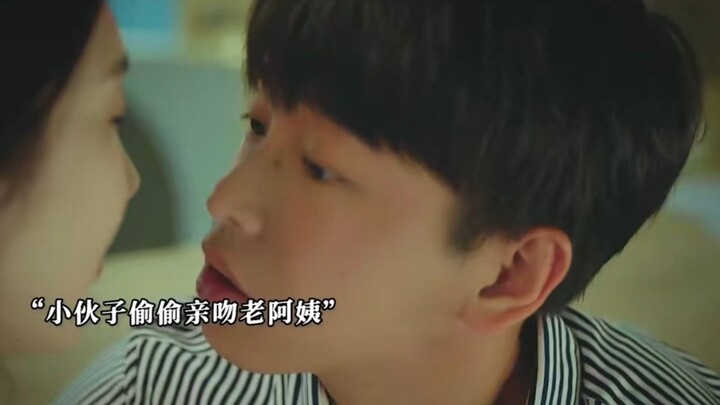 A cute puppy secretly kisses an older lady, then instantly falls in love after the kiss.