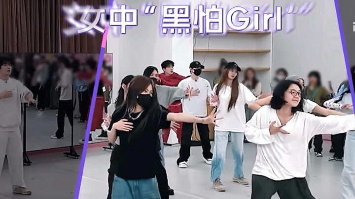 The all-girl choir rehearses in a hip-hop style, with Yuan Yiqi teaching how to make the dance moves