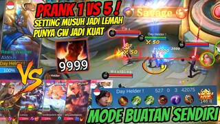 Jebak Publik 1 VS 5 Ke Mode Buatan Gw Sendiri! HERO Gw Dibikin OP, Musuh Dibikin Noob, 527 KILL wkwk