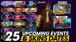 ALL 25 UPCOMING EVENTS | KOF 3 | PROMO DIAMONDS | JJK RESALE AND MORE