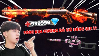 THỬ THÁCH T GAMING CHỈ VỚI 5000 KIM CƯƠNG ĐÃ CÓ SÚNG VIP FREE FIRE ** QUAY M1014 ĐỊA NGỤC ĐƠN GIẢN ?