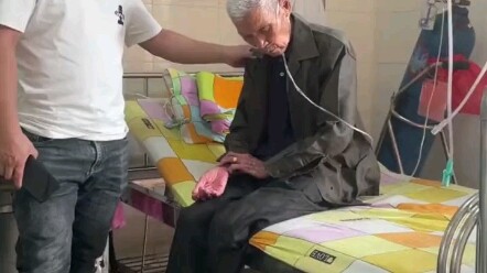 Old Grandpa’s sick and in the hospital, but after feeling his own pulse and realizing it’s all over 