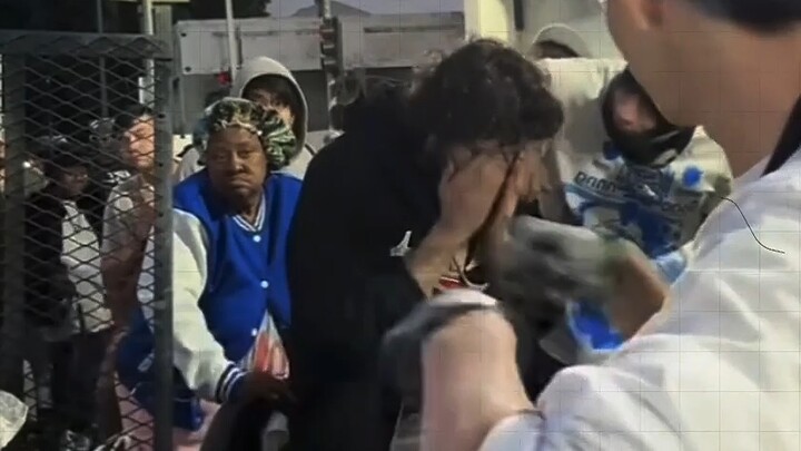 A white guy, starving, waited in line for half an hour but still didn’t get a sauce-scented pancake 