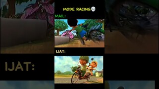 MAIL VS IJAT MODE RACING💀💀🏇 #mail #ijat #upinipin #racing #memes #memesvideo #shorts #foryou