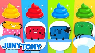Colorful Poo Poo Song with Marshmallows | Rainbow Colors | + More Kids Songs | JunyTony