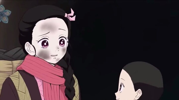 Another start of Demon Slayer: Nezuko sells charcoal instead of Tanjiro, and when she returns home, 