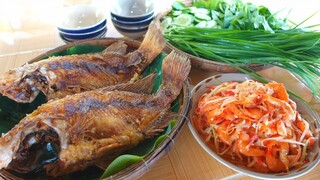 Thương Ngày Nắng Về • Cá Chiên Giòn Chấm Mắm Tép Trộn Đu Đủ Vườn | MTQH