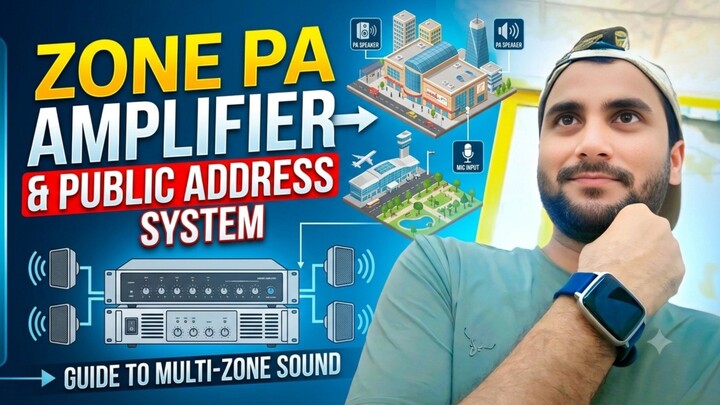 What is a Zone PA Amplifier? Public Address System Explained. | Multi-Zone PA System Working Explain