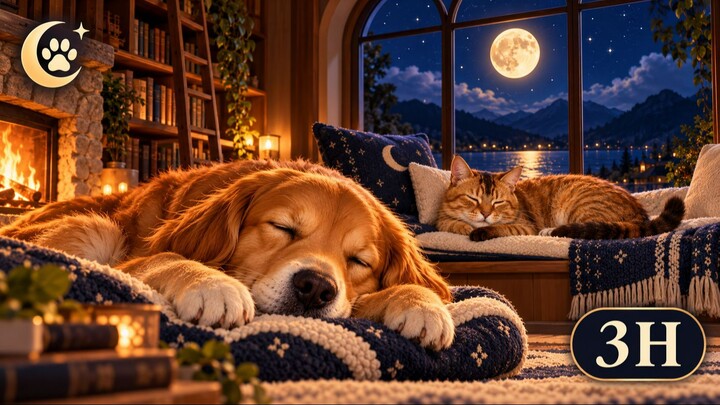 Calming Music for Cats & Dogs 🌙 Cozy Sleep & Relaxation | 3+ Hours | PawMoon