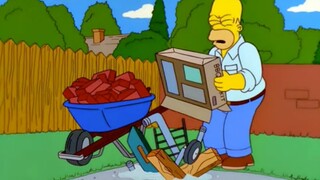 The Simpsons - Homer Building a Barbecue Pit