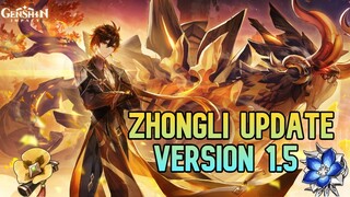 Zhongli Post 1.5 Update - New Artifacts & Weapons