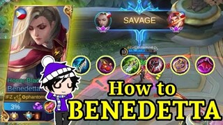 How to Benedetta? || 2 SAVAGE and 1 MANIAC? || Insane Gameplay! ~ MOBILE LEGENDS