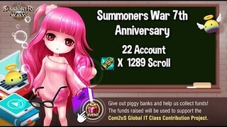 Summoners War 7th Anniversary 22 Account Reroll x 1289 Summons Part 1