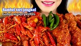ASMR SAMBEL TERI JENGKOL, GULAI AYAM PEDAS | INDONESIAN FOOD | ASMR MUKBANG INDONESIA