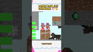 SELAMAT KAN POMNI DAN JAX DARI LABIRIN BATU ⁉️😱 #sakura #minecraft #pomni #skibiditoilet #tvman