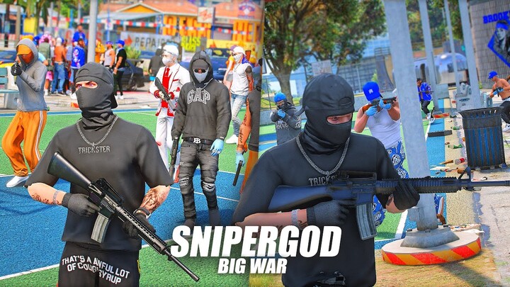 SNIPERGOD - TRICKSTER VS SELURUH GANGSTER DAN KEPOLISIAN SATU KOTA !!! GTA 5 ROLEPLAY