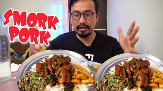 SMORK PORK || BAMBOO SHOOT EATING CHALLENGE | NAGA STYLE PORK WITH BAMBOO SHOOT | EATING  PORK CURRY