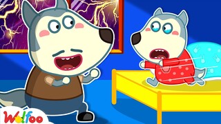 Daddy, Protect Wolfoo! Wolfoo Scared of Thunder - Kids Stories About Wolfoo Family | Wolfoo Channel