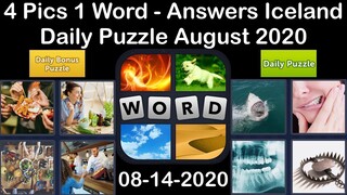 4 Pics 1 Word - Iceland - 14 August 2020 - Daily Puzzle + Daily Bonus Puzzle - Answer - Walkthrough