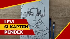 Menggambar Levi Ackerman Si Kapten Pendek yang Lucu dan Menarik