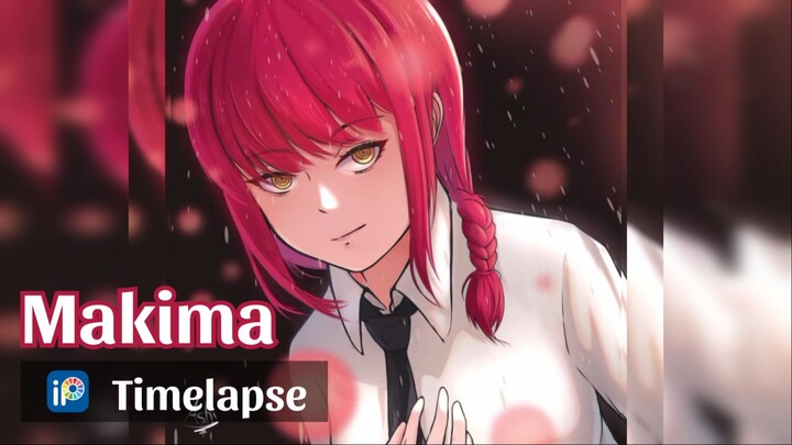 [ Timelapse Anime #2 ] Menggambar Makima dari Anime Chainsawman