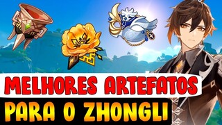 QUAIS OS MELHORES ARTEFATOS PARA O ZHONGLI? (GUIA COMPLETO) GENSHIN IMPACT