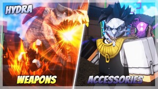 Obtaining ALL Hydra Weapons + Accessories in One Video on King Legacy...