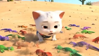 Peculikan seekor anak kucing di gurun pasir