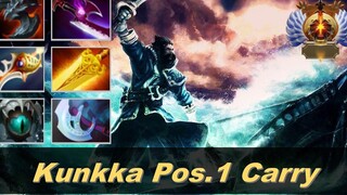 Kunkka Safelane Carry ไฮไลท์ Meta ใหม่ Dota 2