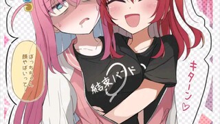[Lonely Rock] Pochi-chan and Kita both wear the same jacket