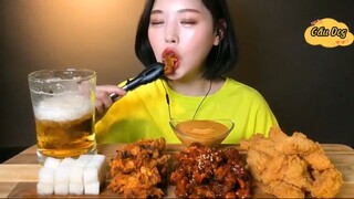 Chân gà rút xương, đùi gà cánh gà chiên cùng biaaa 2 #amthuc