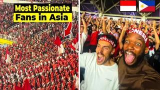 American Experiences Indonesia vs Philippines Football Match 🇮🇩 ( Insane Atmosphere)