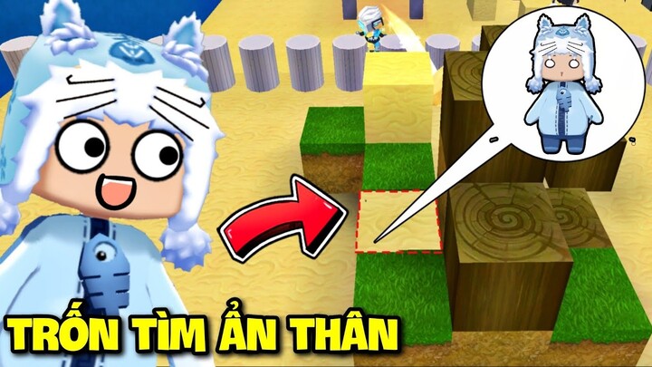 TRỐN TÌM ẨN THÂN MEOWPEO THỬ THÁCH BIẾN THÀNH BLOCK TRỐN TÌM TRONG MINI WORLD MINI GAME