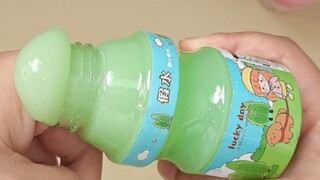 [DIY][ASMR]Trộn slime màu hồng và xanh lá cây