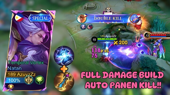 🔥NATAN FULL DAMAGE BUILD!! GAK ADA AMPUN BUAT MUSUH, AUTO PANEN KILL TIAP GAME⚔️