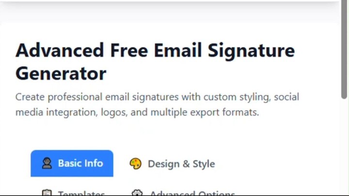 Online Email Signature Generator