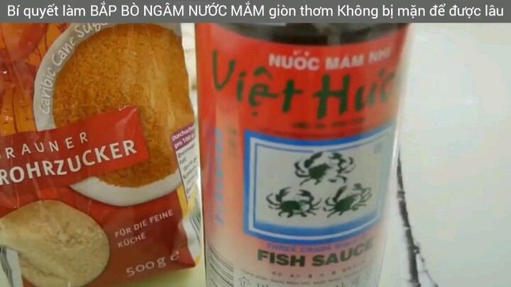 bí quyết cách làm bò ngâm ngâm nước mắm thơm giòn không bị mặn