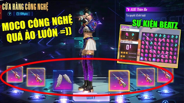 (Free Fire) Cách Chơi Sự Kiện MOCO CÔNG NGHỆ QUÁ ẢO, Hướng Dẫn Chơi Event BeatZ Nhận Skin Nữ Hồ Điệp