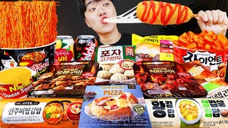 ASMR MUKBANG 편의점 핵불닭 미니!! 떡볶이 & 핫도그 & 김밥 FIRE Noodle & HOT DOG & GIMBAP EATING SOUND!