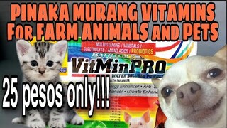 MURANG VITAMINS SA LAHAT NG URI NG HAYOP 25 PESOS LANG | Vit Min PRO