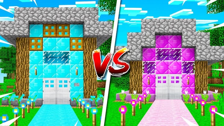 BOY vs GIRL MINECRAFT HOUSE BATTLE! (MCPE)