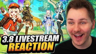 3.8 LIVESTREAM REACTION (FONTAINE, EULA RERUN, NEW SKINS) | Genshin Impact