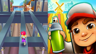 Subway Surfers การเล่นเกม Freestyler ของพื้นที่ใหม่ใน Amsterdam Subway! HD