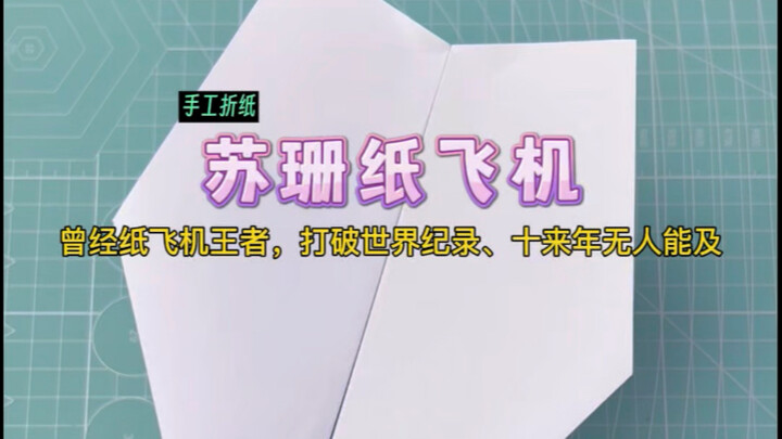 曾经纸飞机的王者：苏珊纸飞机！飞行69.14米，打破世界纪录，十来年无人能及