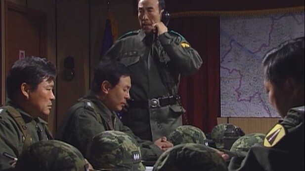 A famous tank road scene full of canned laughter