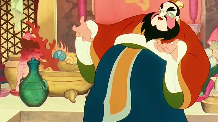 This 1956 animation features remarkably bold colors, incorporating not only Chinese elements but als
