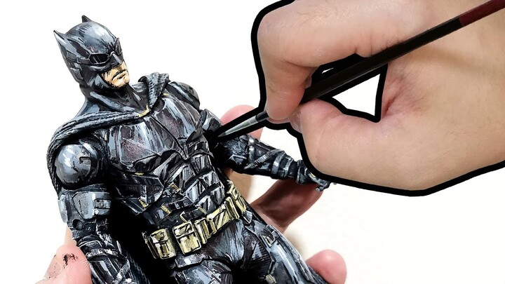 I painted a Batman action figure! Work with me. Mcfarlane Toys. Batman Tactical suit